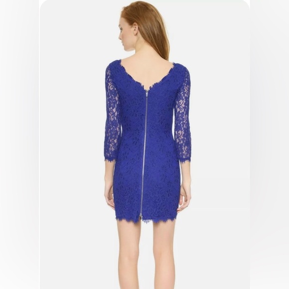 Diane von Furstenburg Zarita Royal Blue Lace Dress - Picture 10 of 11